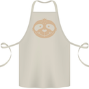 A Funny Sloth Face Cotton Apron 100% Organic Natural