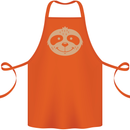 A Funny Sloth Face Cotton Apron 100% Organic Orange
