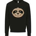 A Funny Sloth Face Kids Sweatshirt Jumper Black