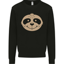 A Funny Sloth Face Kids Sweatshirt Jumper Black