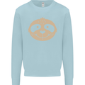 A Funny Sloth Face Kids Sweatshirt Jumper Light Blue