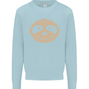 A Funny Sloth Face Kids Sweatshirt Jumper Light Blue