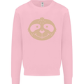 A Funny Sloth Face Kids Sweatshirt Jumper Light Pink