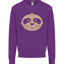 A Funny Sloth Face Kids Sweatshirt Jumper Purple