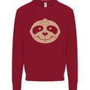A Funny Sloth Face Kids Sweatshirt Jumper Red