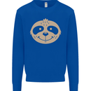 A Funny Sloth Face Kids Sweatshirt Jumper Royal Blue