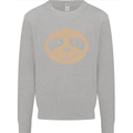 A Funny Sloth Face Kids Sweatshirt Jumper Sports Grey