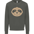 A Funny Sloth Face Kids Sweatshirt Jumper Storm Grey