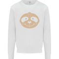 A Funny Sloth Face Kids Sweatshirt Jumper White