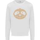 A Funny Sloth Face Kids Sweatshirt Jumper White