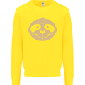 A Funny Sloth Face Kids Sweatshirt Jumper Yellow
