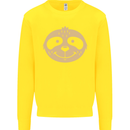 A Funny Sloth Face Kids Sweatshirt Jumper Yellow