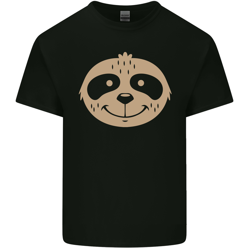 A Funny Sloth Face Kids T-Shirt Childrens Black