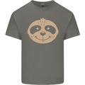 A Funny Sloth Face Kids T-Shirt Childrens Charcoal