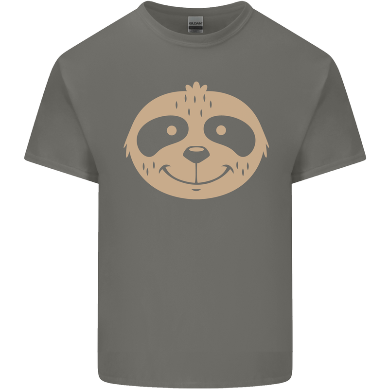 A Funny Sloth Face Kids T-Shirt Childrens Charcoal