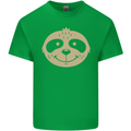 A Funny Sloth Face Kids T-Shirt Childrens Irish Green