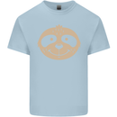 A Funny Sloth Face Kids T-Shirt Childrens Light Blue