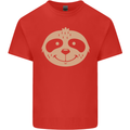 A Funny Sloth Face Kids T-Shirt Childrens Red