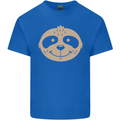 A Funny Sloth Face Kids T-Shirt Childrens Royal Blue