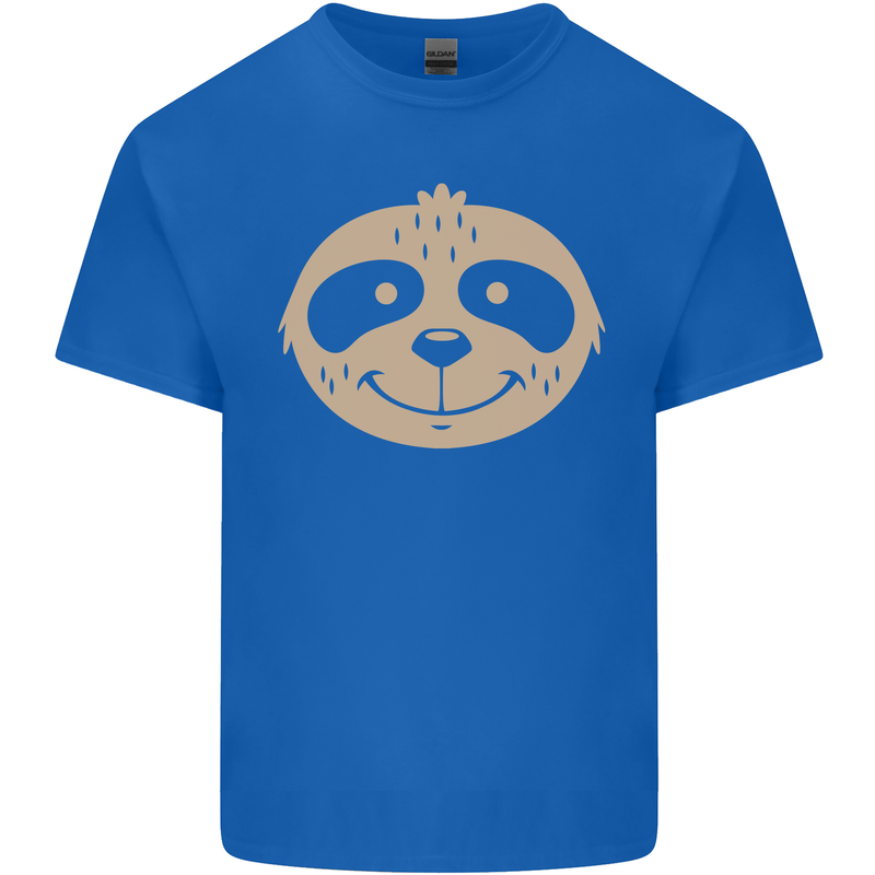 A Funny Sloth Face Kids T-Shirt Childrens Royal Blue