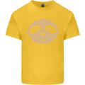 A Funny Sloth Face Kids T-Shirt Childrens Yellow