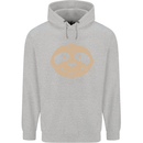 A Funny Sloth Face Mens 80% Cotton Hoodie Sports Grey