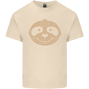 A Funny Sloth Face Mens Cotton T-Shirt Tee Top Natural