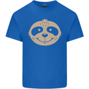 A Funny Sloth Face Mens Cotton T-Shirt Tee Top Royal Blue