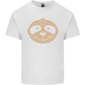 A Funny Sloth Face Mens Cotton T-Shirt Tee Top White