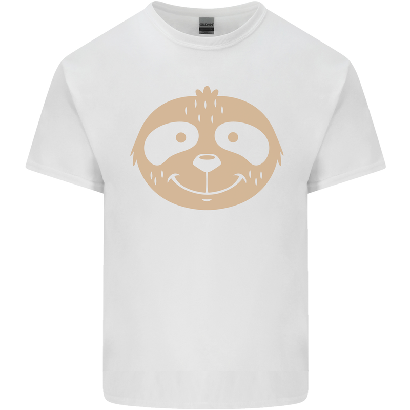 A Funny Sloth Face Mens Cotton T-Shirt Tee Top White