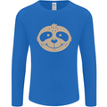 A Funny Sloth Face Mens Long Sleeve T-Shirt Royal Blue