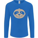 A Funny Sloth Face Mens Long Sleeve T-Shirt Royal Blue