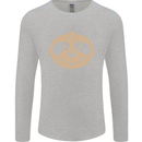 A Funny Sloth Face Mens Long Sleeve T-Shirt Sports Grey