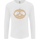 A Funny Sloth Face Mens Long Sleeve T-Shirt White