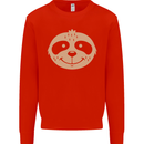 A Funny Sloth Face Mens Sweatshirt Jumper Bright Red
