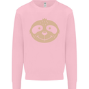 A Funny Sloth Face Mens Sweatshirt Jumper Light Pink