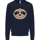 A Funny Sloth Face Mens Sweatshirt Jumper Navy Blue
