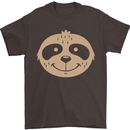 A Funny Sloth Face Mens T-Shirt 100% Cotton Dark Chocolate