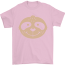 A Funny Sloth Face Mens T-Shirt 100% Cotton Light Pink