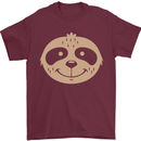 A Funny Sloth Face Mens T-Shirt 100% Cotton Maroon