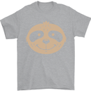 A Funny Sloth Face Mens T-Shirt 100% Cotton Sports Grey