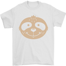 A Funny Sloth Face Mens T-Shirt 100% Cotton White