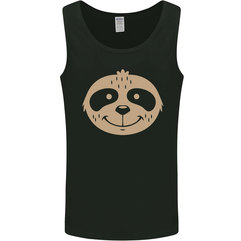 A Funny Sloth Face Mens Vest Tank Top Black