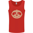 A Funny Sloth Face Mens Vest Tank Top Red
