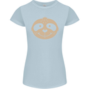 A Funny Sloth Face Womens Petite Cut T-Shirt Light Blue