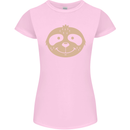 A Funny Sloth Face Womens Petite Cut T-Shirt Light Pink