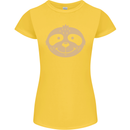 A Funny Sloth Face Womens Petite Cut T-Shirt Yellow