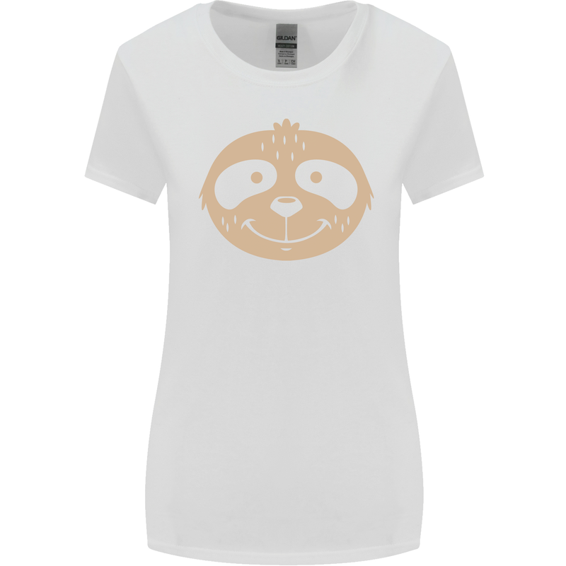 A Funny Sloth Face Womens Wider Cut T-Shirt White