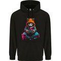 A Gaming Cat Cool Gamer Video Games Mens 80% Cotton Hoodie Black