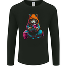 A Gaming Cat Cool Gamer Video Games Mens Long Sleeve T-Shirt Black